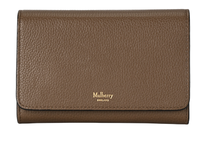 Mulberry Continental Purse, &pound;140, Accessories, Taupe, Leather, Front view